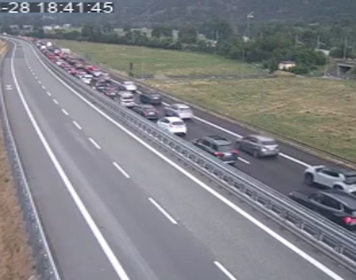 La A5 all'altezza di Verrès
