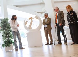 La scultura di Fabio Cornaz donata all'Università della Valle d'Aosta