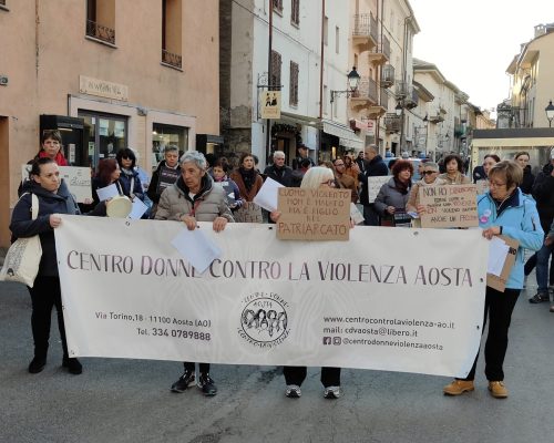 Corteo ad Aosta contro la violenza sulle donne