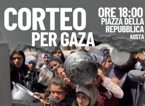 Corteo ad Aosta per Gaza