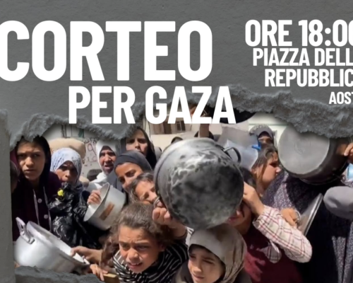 Corteo ad Aosta per Gaza