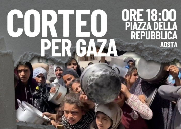 Corteo ad Aosta per Gaza