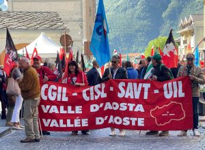 Corteo del Primo Maggio a Verrès
