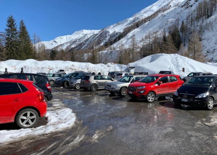 La foto di Courmayeur postata ieri sui social