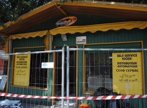 Il "chiosco" in piazza della Repubblica