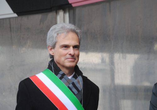 Il sindaco di Aosta Gianni Nuti