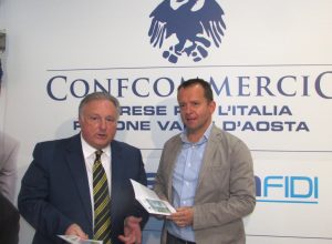 Graziano Dominidiato e Adriano Valieri, Presidente e Direttore di Confcommercio VdA