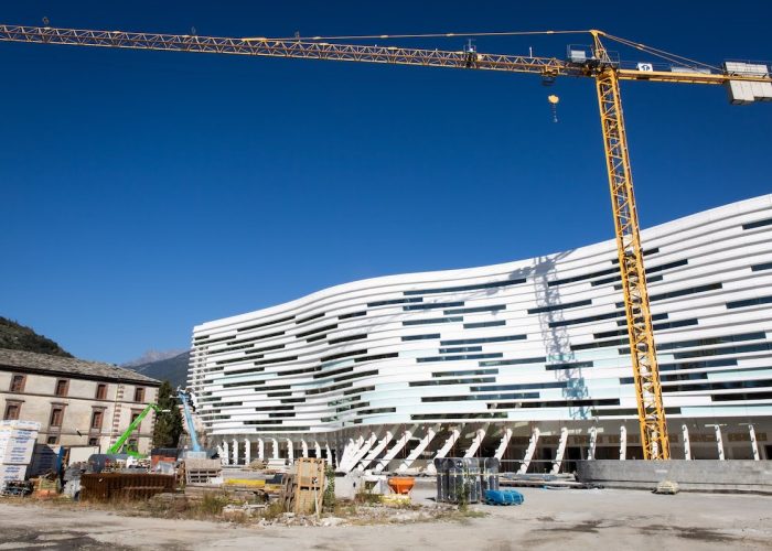Il cantiere della nuova Università della Valle d'Aosta