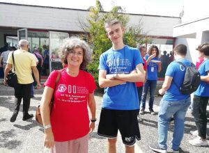 Fabien Dufour con la prof.ssa referente della Valle d'Aosta Laura Frasson