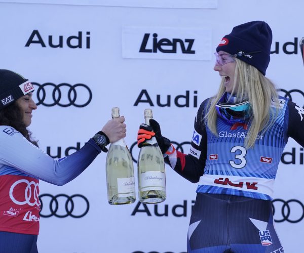 Federica Brignone Mikaela Shiffrin gigante Lienz foto Pentaphoto Gio Auletta