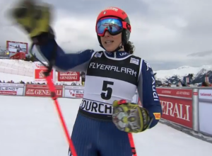Federica Brignone prima manche gigante Courchevel