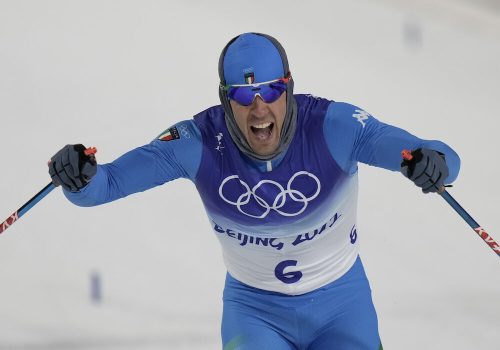 Federico Pellegrino argento sprint Olimpiadi Pechino foto Gio Auletta Pentaphoto