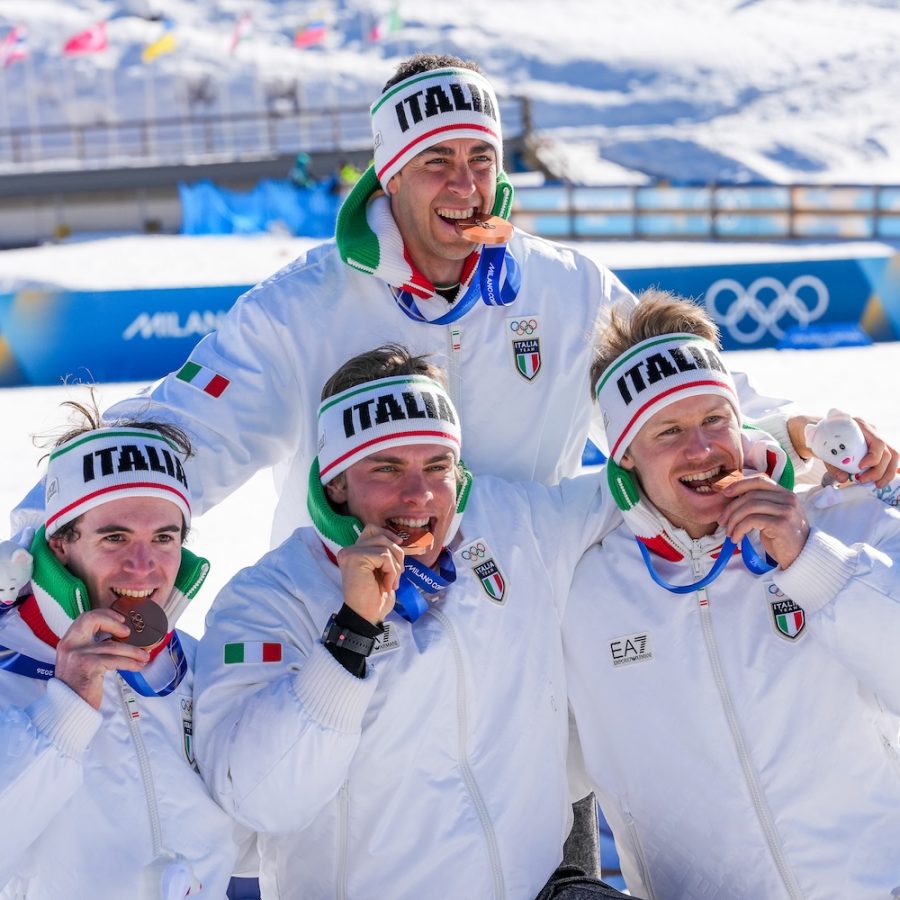 Federico Pellegrino bronzo staffetta Olimpiadi Milano Cortina Pentaphoto