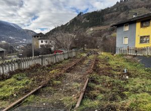 Ferrovia Aosta Pré Saint Dider binari Villeneuve
