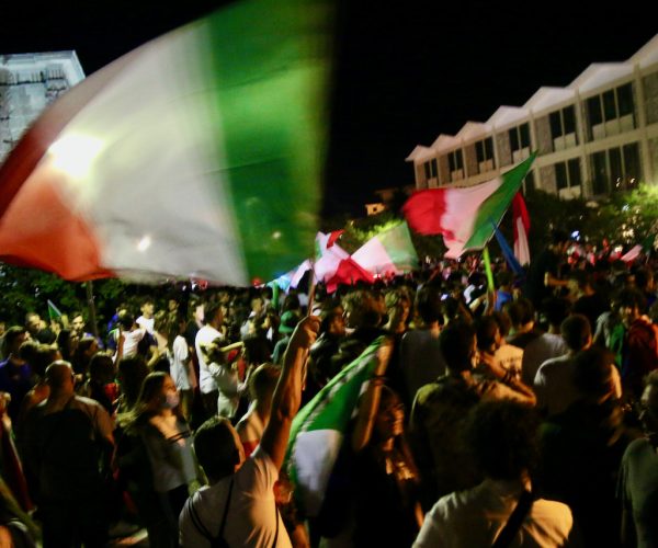 Festa per la vittoria dell'Italia