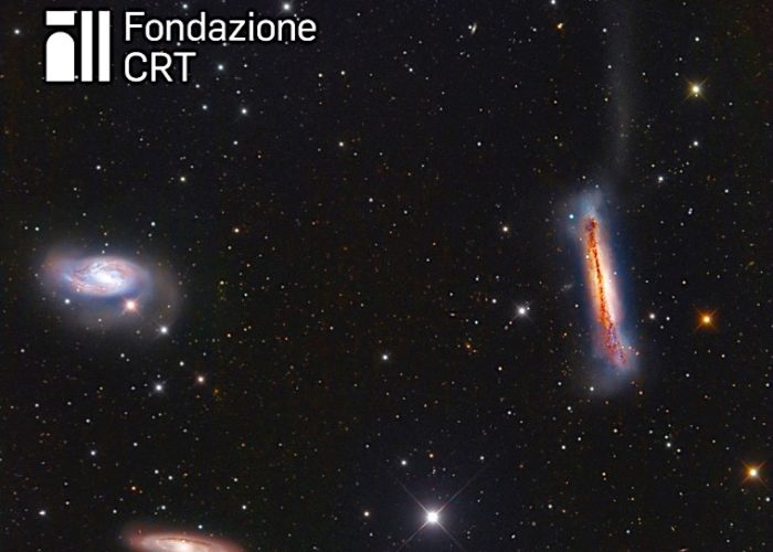 Il terzetto di galassie composto da M65 (in basso), M66 (in alto a sinistra) e NGC 3628 (a destra). Credit: Francis Bozon (https://apod.nasa.gov/apod/ap210320.html)