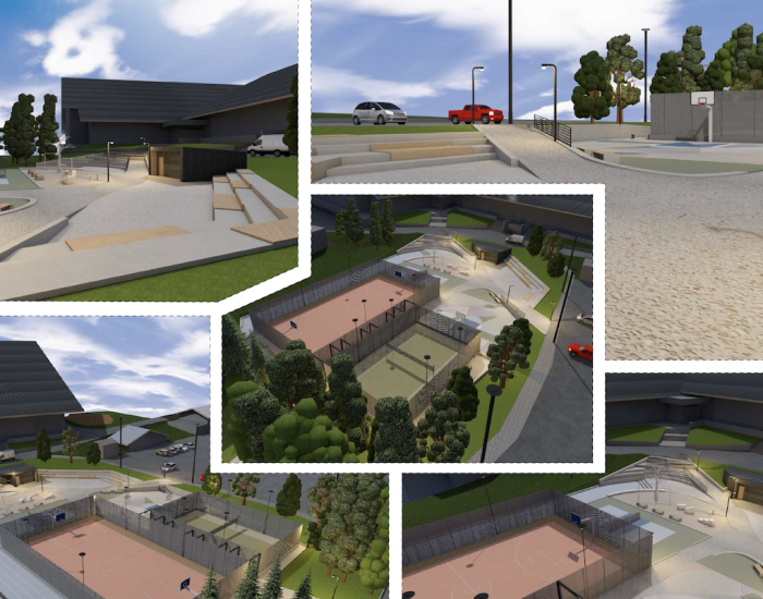 Il rendering del Forum Sport Center di Dolonne