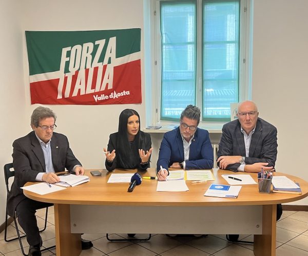 Forza Italia Vda Da sx Baccega, Rini, Ganis e Marquis