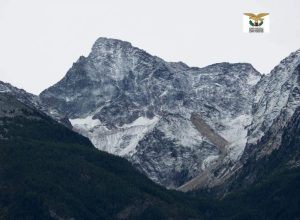 La frana sul Mont Emilius (foto CFV).