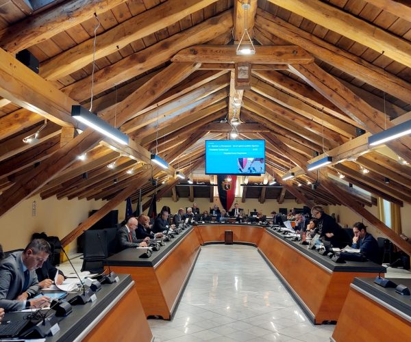 Il Consiglio comunale di Aosta - Foto Twitter Comune di Aosta