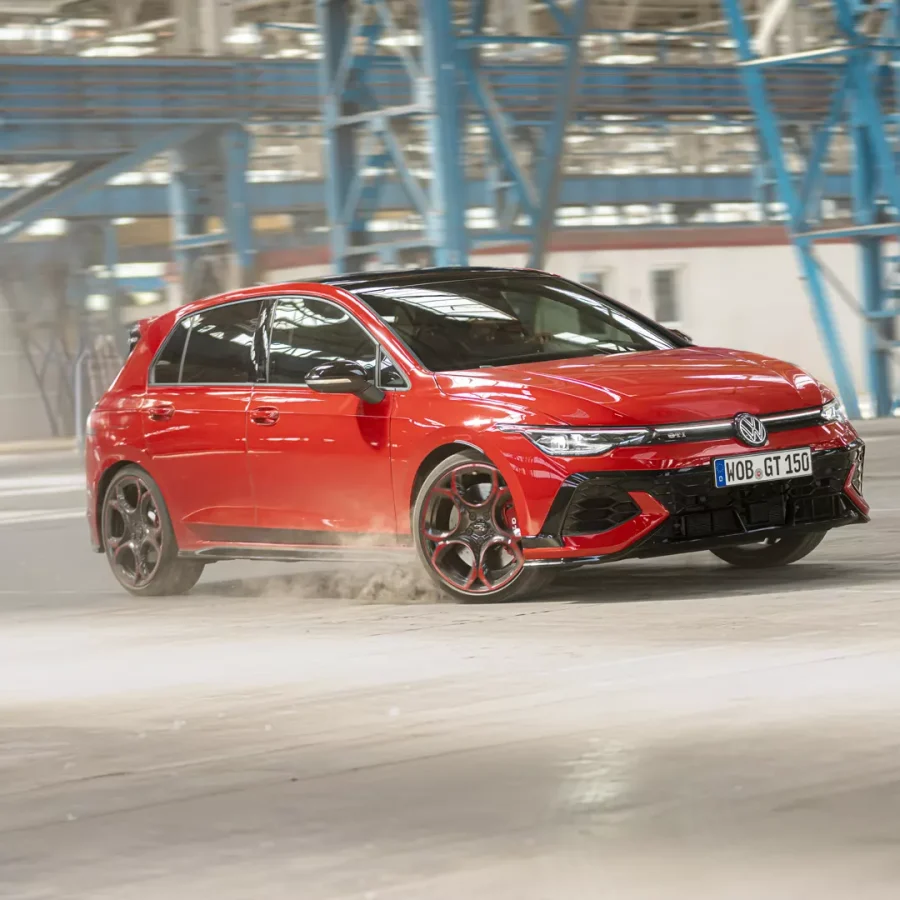 GL Golf GTI EDITION driving in factory hall