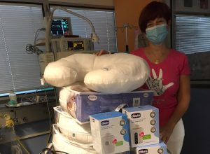 Parte del materiale donato al reparto dall'associazione.