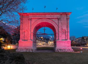 Giro d Italia Stage Arco d Augusto Aosta