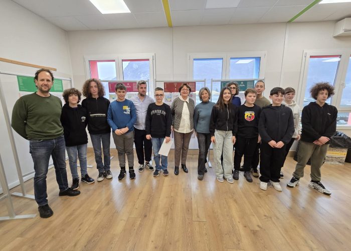 Gli alunni della scuola media di Pont Saint Martin