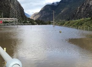 Immagine di archivio - Campi allagati a Hône