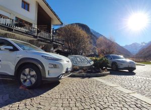 Le auto elettriche messe a disposizione del comune di Cogne