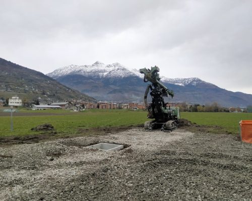 La trivella arrivata ad Aosta