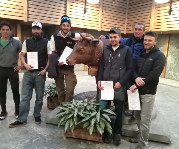 I partecipanti al Corso per operatore forestale 