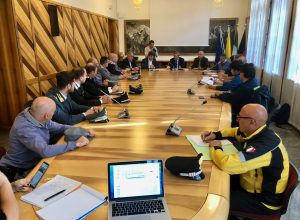 incontro tecnici e politici ghiacciaio Planpincieux