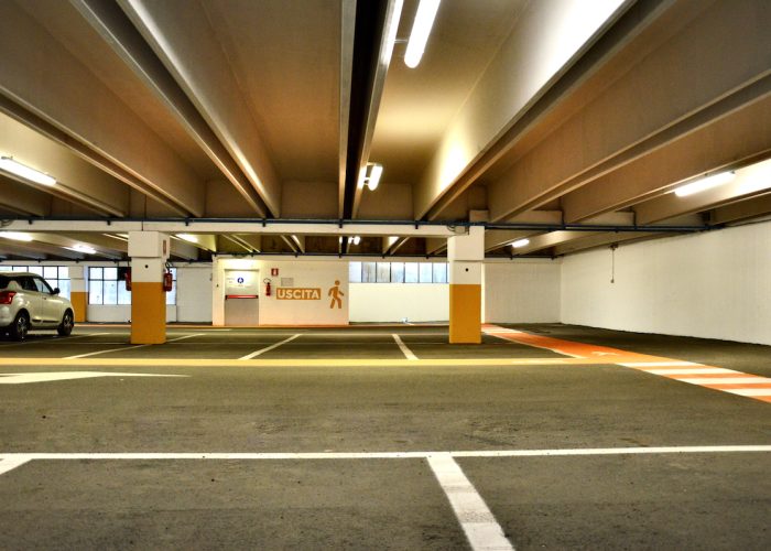 Il parcheggio di viale Monte Bianco a Courmayeur, riqualificato