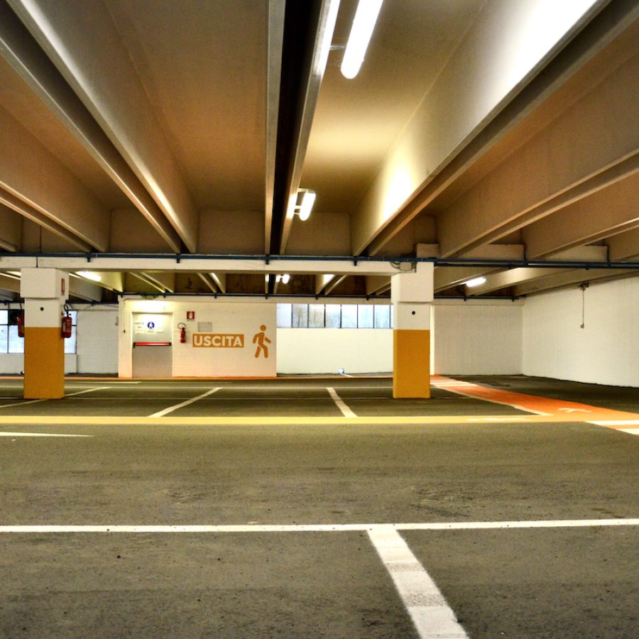 Il parcheggio di viale Monte Bianco a Courmayeur, riqualificato