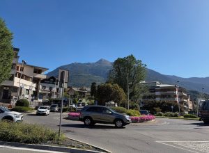 La rotonda di viale Ginevra, ad Aosta
