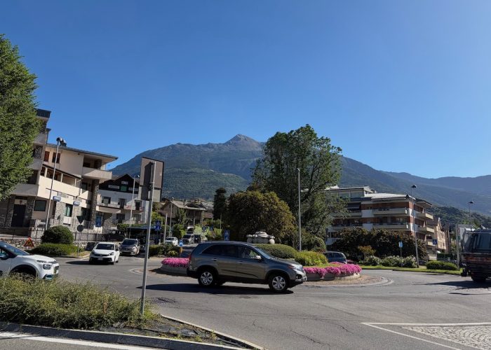 La rotonda di viale Ginevra, ad Aosta
