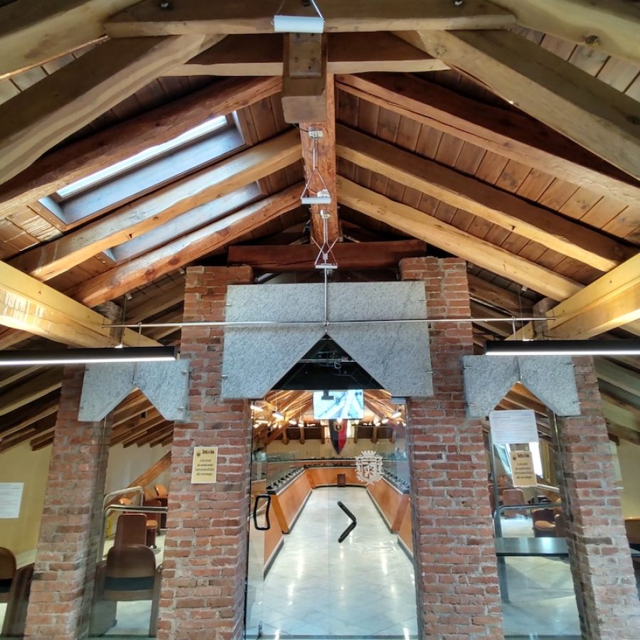 L'aula del Consiglio comunale di Aosta