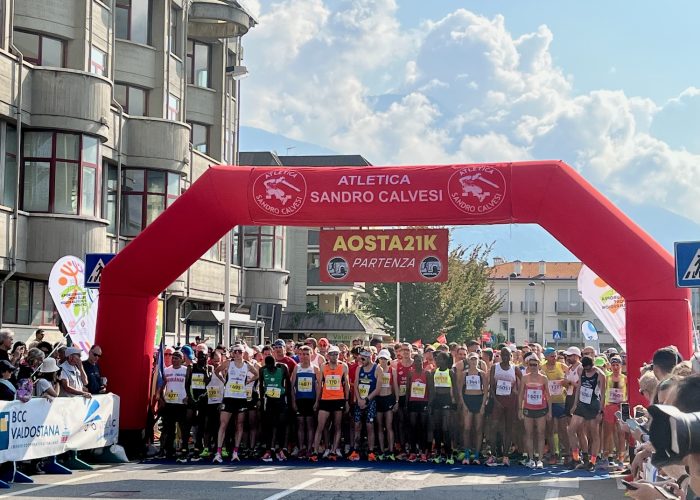 La partenza della 21k Aosta