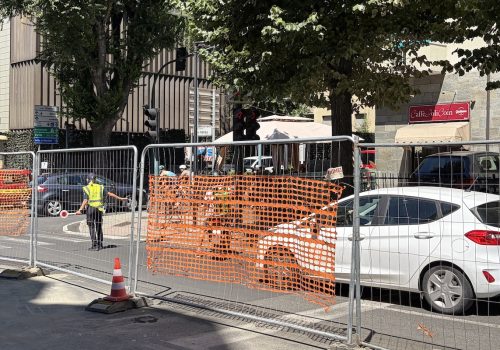 La viabilità su corso XXVI Febbraio ad Aosta