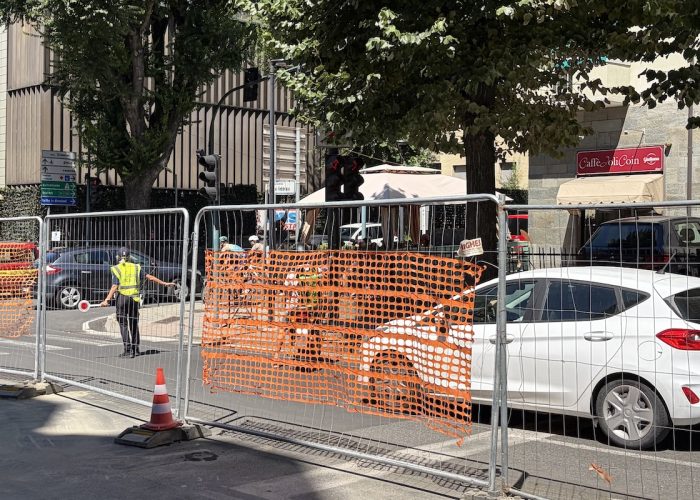 La viabilità su corso XXVI Febbraio ad Aosta
