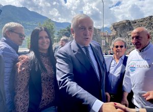 Il vicepremier Antonio Tajani ad Aosta