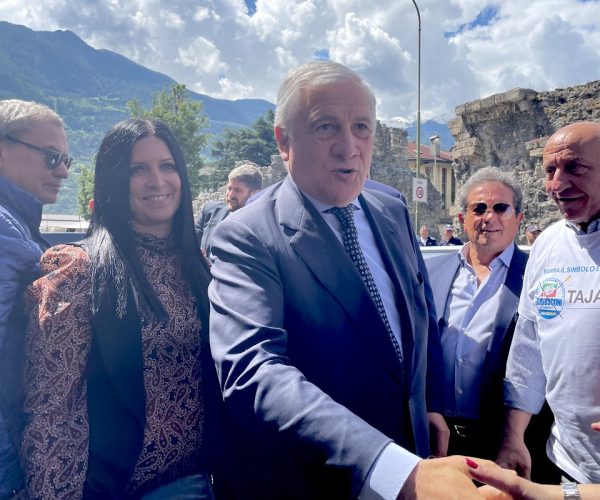 Il vicepremier Antonio Tajani ad Aosta