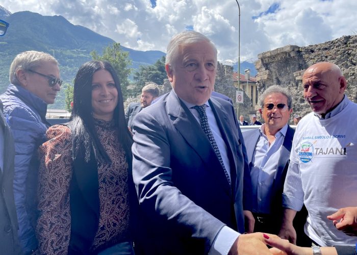 Il vicepremier Antonio Tajani ad Aosta