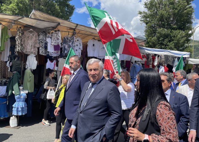 Il vicepremier Antonio Tajani ad Aosta