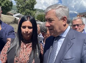 Il vicepremier Antonio Tajani ad Aosta