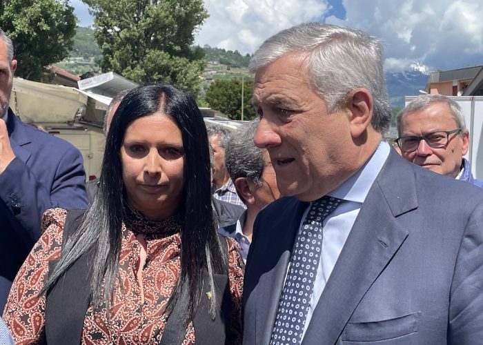 Il vicepremier Antonio Tajani ad Aosta