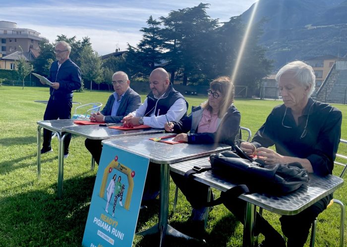 La presentazione della Pigiama Run, ad Aosta