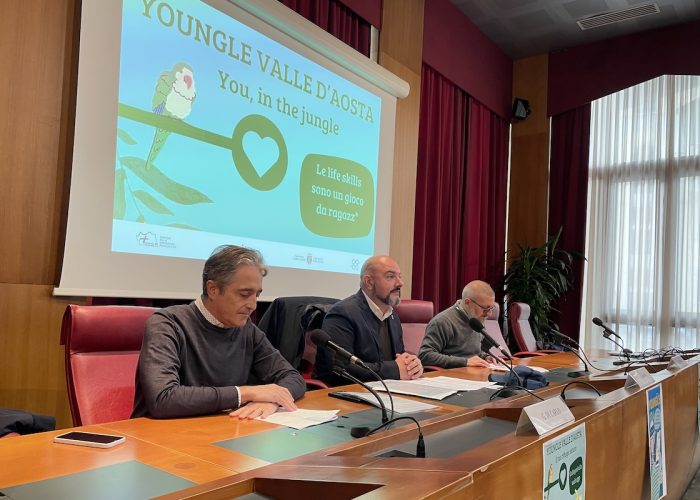 La presentazione del progetto Youngle. Da sx: Di Carlo, Marzi e Nervo