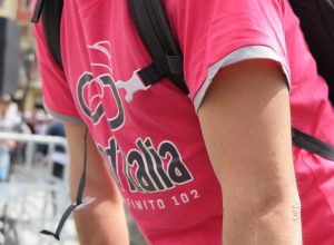 La partenza della corsa rosa da Saint-Vincent